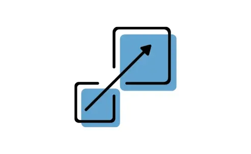 Flexible for diverse applications light blue icon