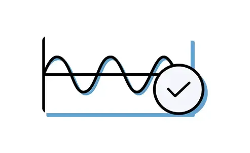 Highest Signal Purity light blue icon