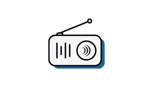 Radio light blue icon