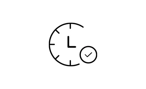 Saves Time for Operation b&w icon